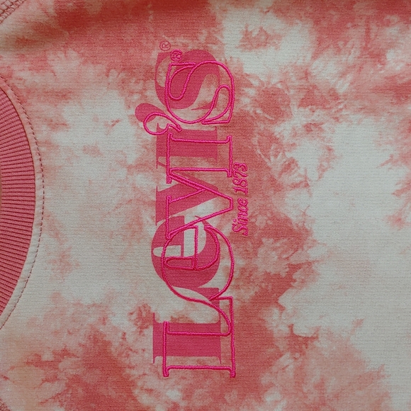 Levi's Girl's Tie Dye Cropped Sweatshirt - Picture 3 of 5